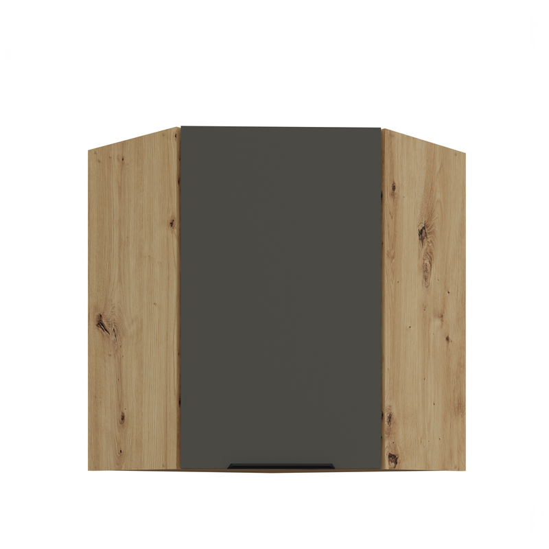 Kuchyňská skříňka ARIA 60x60 GN-72 1F (45°) 
korpus dub artisan, dvířka šedá