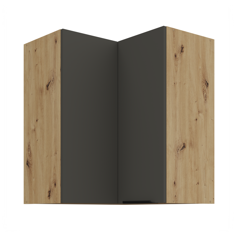 Kuchyňská skříňka ARIA 60x60 GN-72 2F (90°) 
korpus dub artisan, dvířka šedá