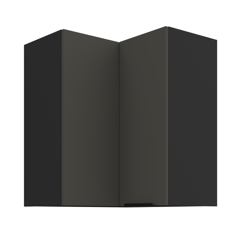 Kuchyňská skříňka ARIA 60x60 GN-72 2F (90°) 
korpus černá, dvířka šedá