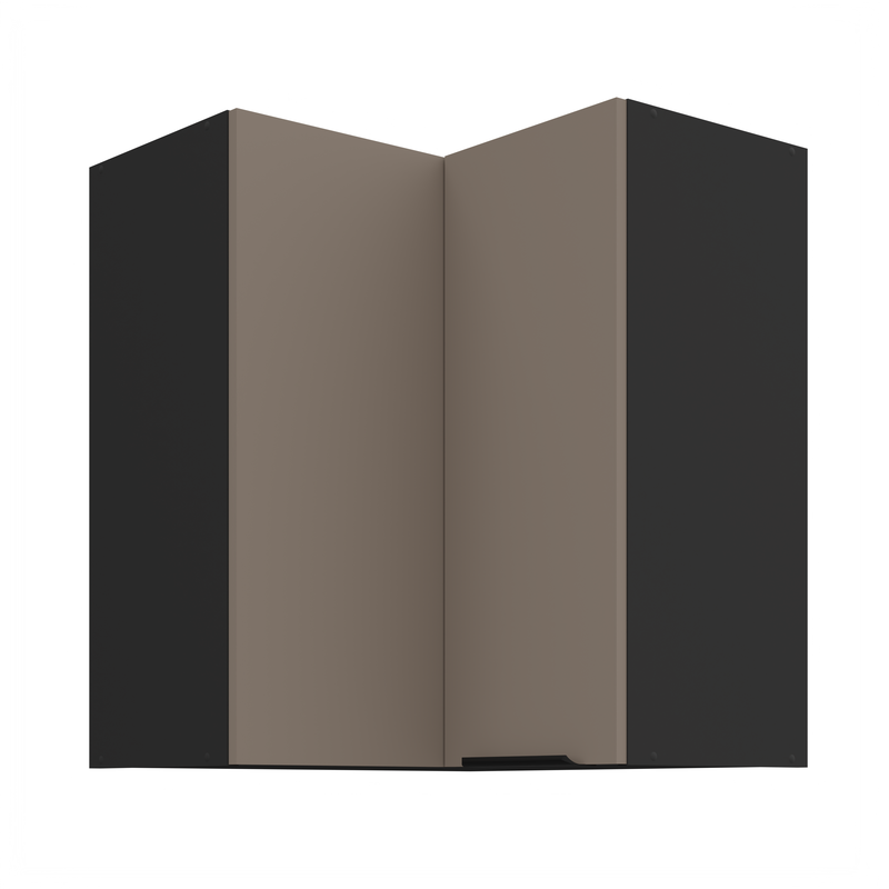 Kuchyňská skříňka ARIA 60x60 GN-72 2F (90°) 
korpus černá, dvířka Sandgrau-TA