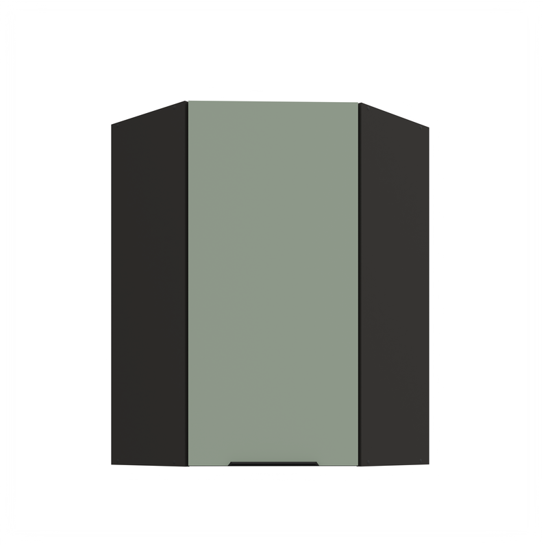 Kuchyňská skříňka ARIA 60x60 GN-90 1F (45°) 
korpus černá, dvířka Aquamarine-SA