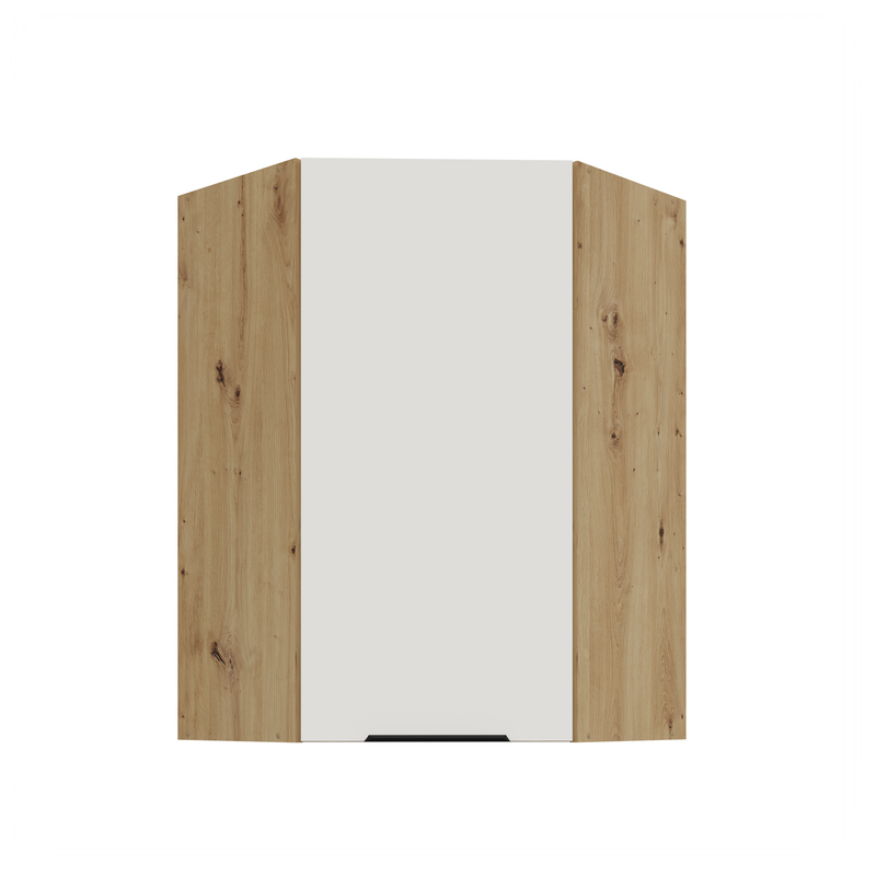 Kuchyňská skříňka ARIA 60x60 GN-90 1F (45°) 
korpus dub artisan, dvířka bílá  