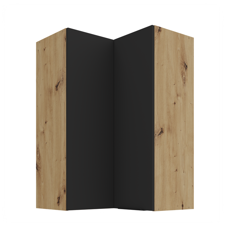 Kuchyňská skříňka ARIA 60x60 GN-90 2F (90°) 
korpus dub artisan, dvířka černá