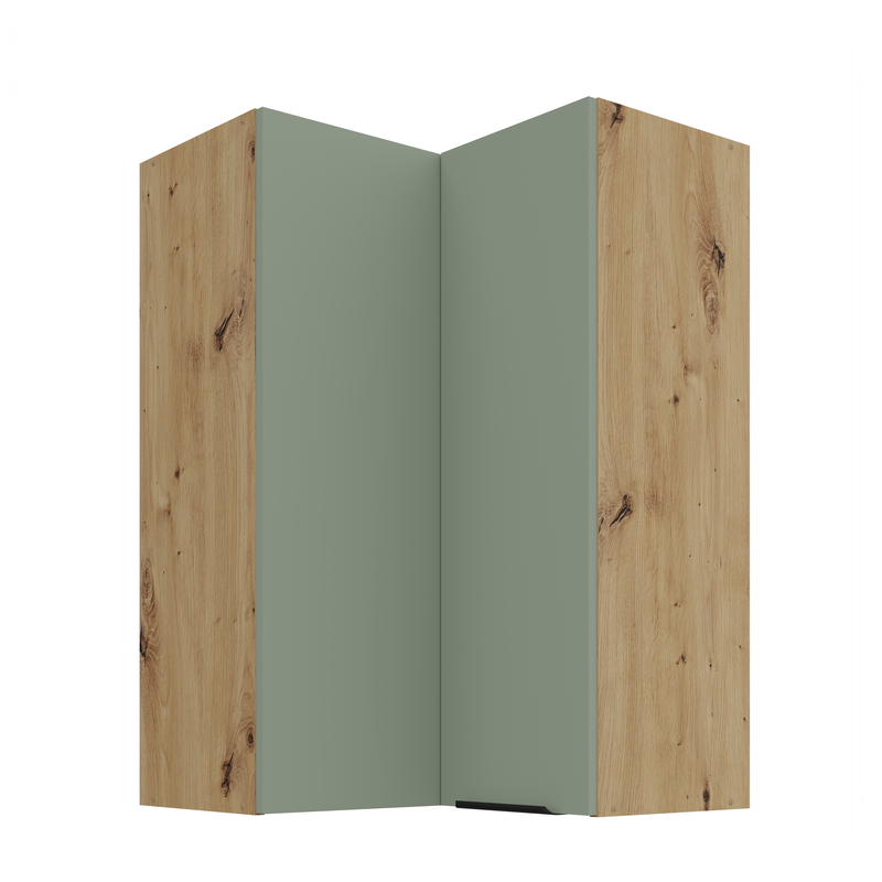 Kuchyňská skříňka ARIA 60x60 GN-90 2F (90°) 
korpus dub artisan, dvířka Aquamarine-SA