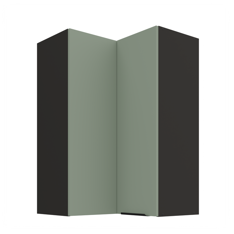 Kuchyňská skříňka ARIA 60x60 GN-90 2F (90°) 
korpus černá, dvířka Aquamarine-SA