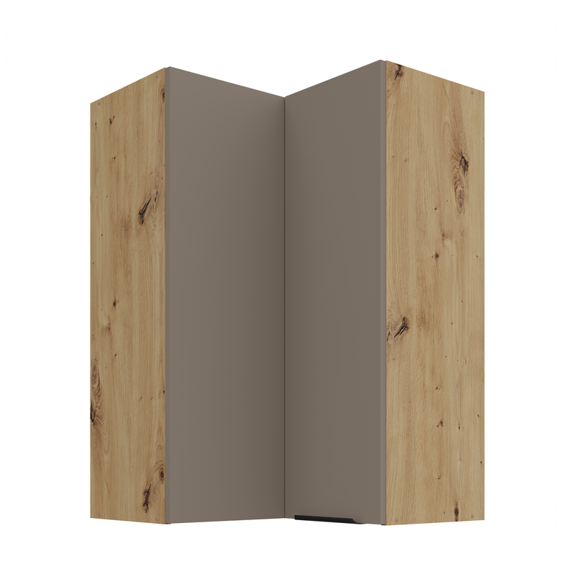 Kuchyňská skříňka ARIA 60x60 GN-90 2F (90°) 
korpus dub artisan, dvířka Sandgrau-TA