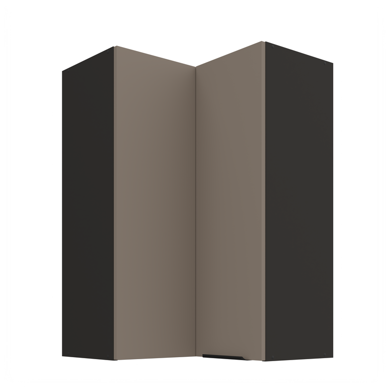 Kuchyňská skříňka ARIA 60x60 GN-90 2F (90°) 
korpus černá, dvířka Sandgrau-TA