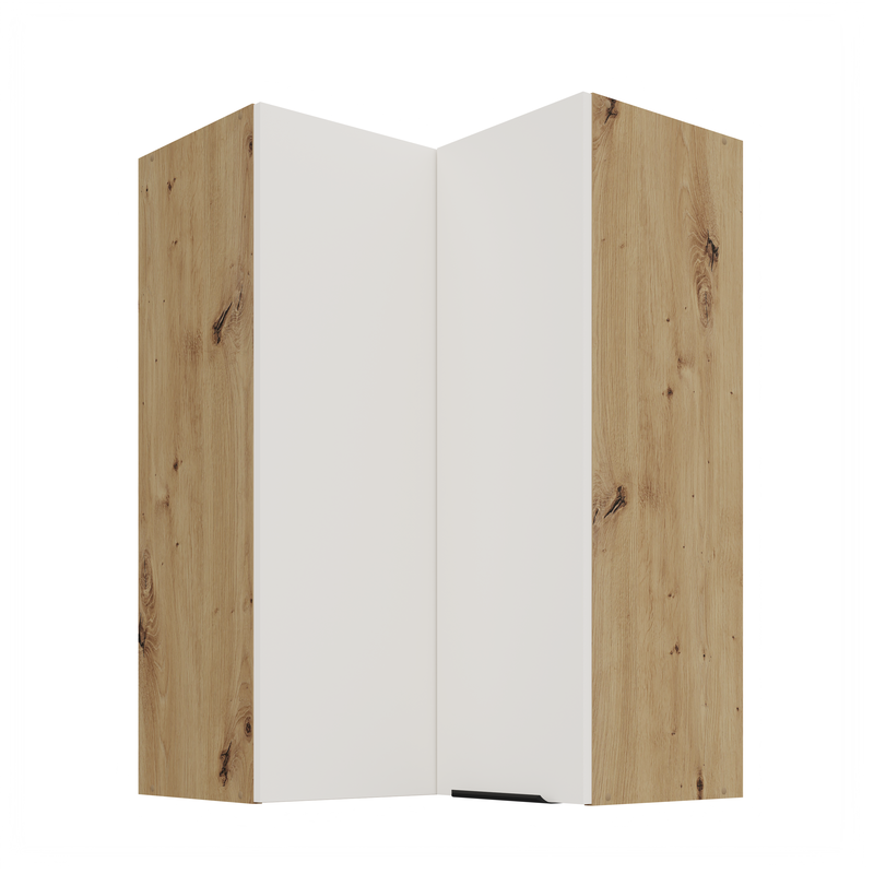Kuchyňská skříňka ARIA 60x60 GN-90 2F (90°) 
korpus dub artisan, dvířka bílá 