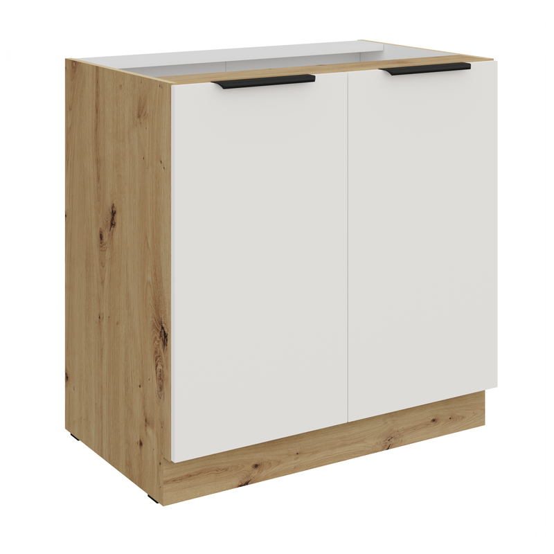 Kuchyňská skříňka ARIA 80 D 2F BB 
korpus dub artisan, dvířka bílá