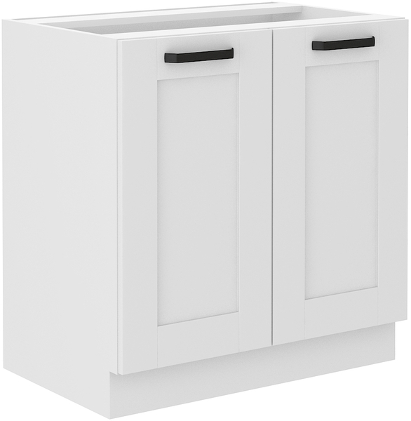 Kuchyňská skříňka LUNA bílá 80 D 2F BB barva dvířek: světle šedá