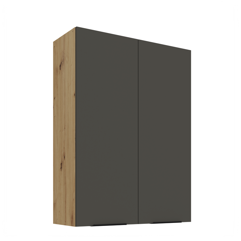 Kuchyňská skříňka ARIA 80 G-108 2F 
korpus dub artisan, dvířka šedá