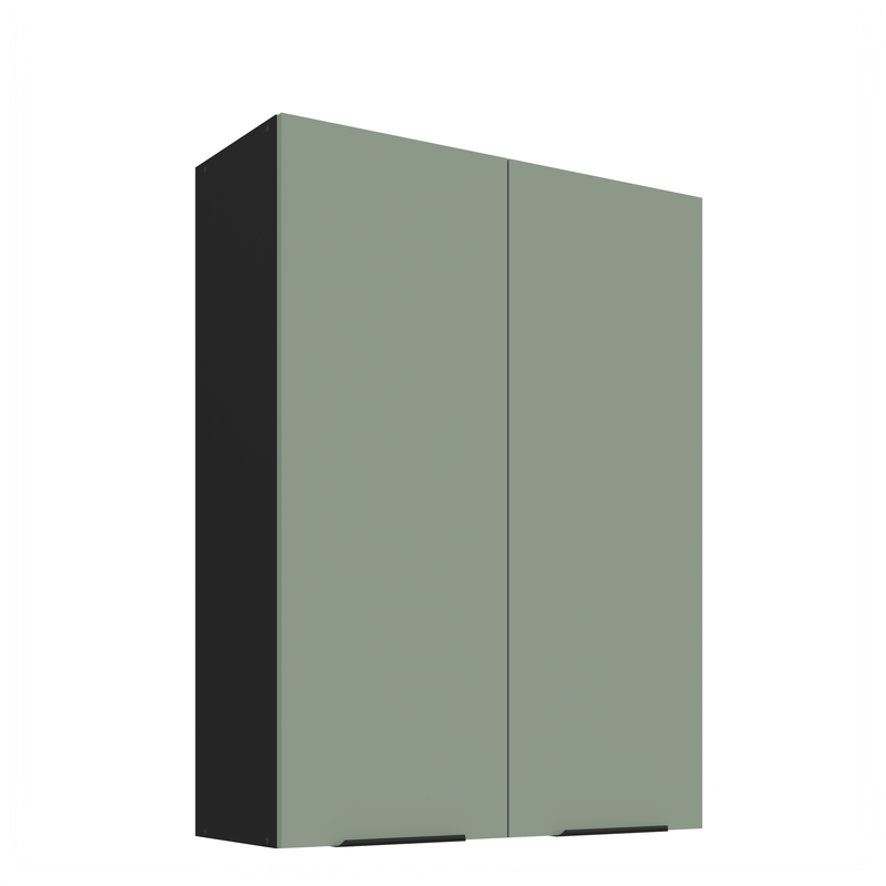 Kuchyňská skříňka ARIA 80 G-108 2F 
korpus černá, dvířka Aquamarine-SA"
