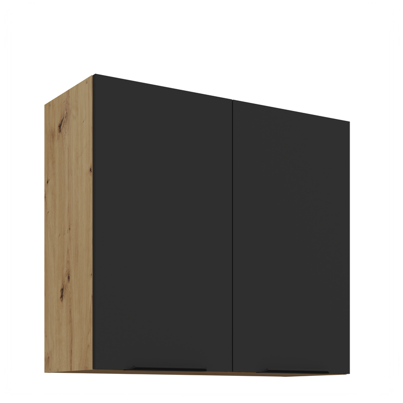 Kuchyňská skříňka ARIA 80 G-72 2F 
korpus dub artisan, dvířka černá