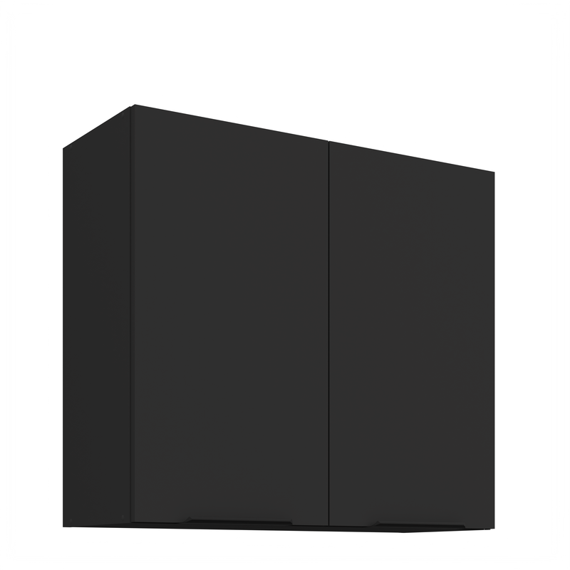 Kuchyňská skříňka ARIA 80 G-72 2F 
korpus černá, dvířka černá
