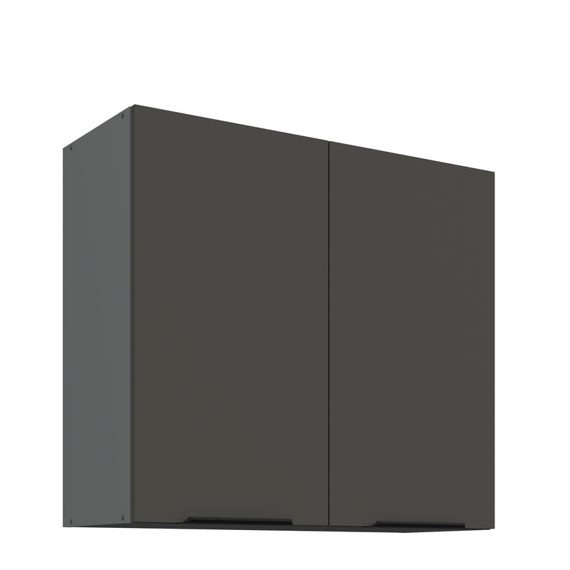 Kuchyňská skříňka ARIA antracit 80 G-72 2F  / dvířka šedá