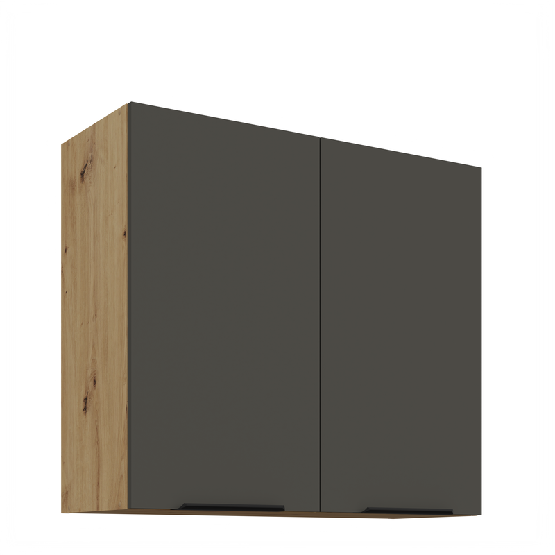 Kuchyňská skříňka ARIA 80 G-72 2F 
korpus dub artisan, dvířka šedá