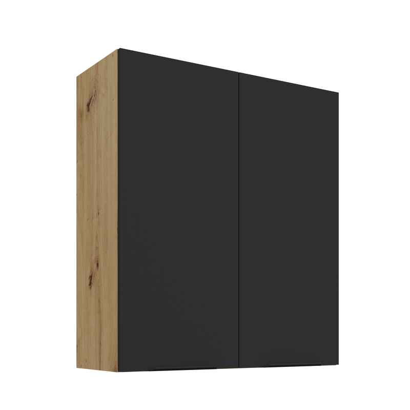 Kuchyňská skříňka ARIA  80 G-90 2F 
korpus dub artisan, dvířka černá