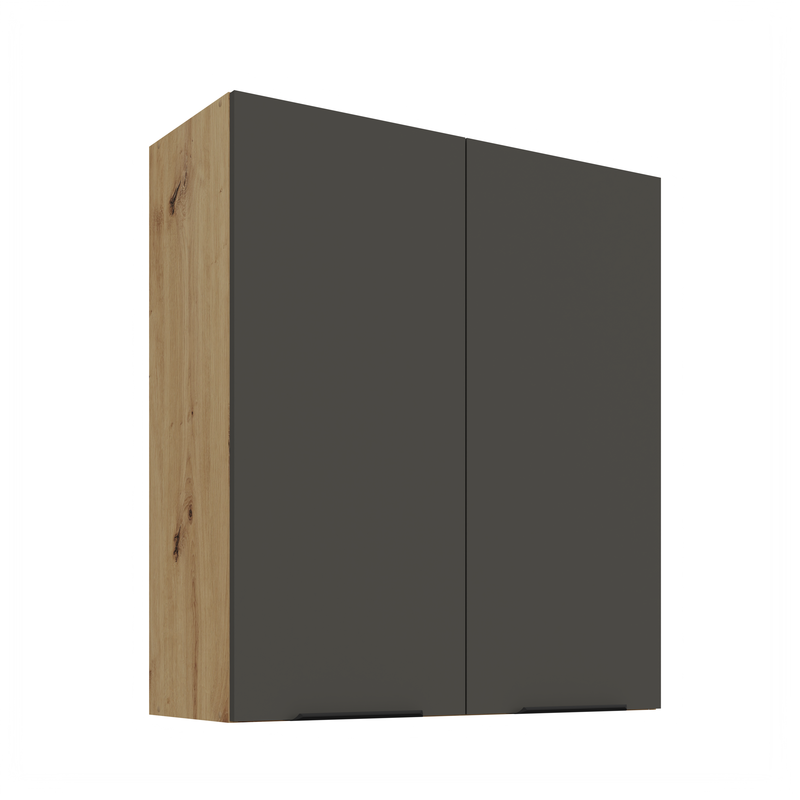 Kuchyňská skříňka ARIA  80 G-90 2F 
korpus dub artisan, dvířka šedá