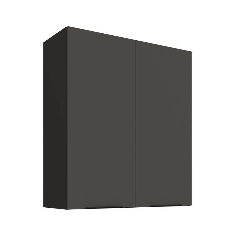 Kuchyňská skříňka ARIA  80 G-90 2F korpus černá, dvířka šedá