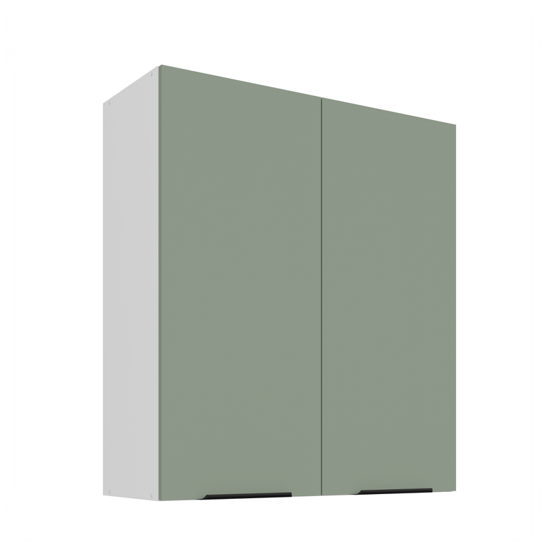 Kuchyňská skříňka ARIA  80 G-90 2F 
korpus bílá, dvířka Aquamarine-SA
