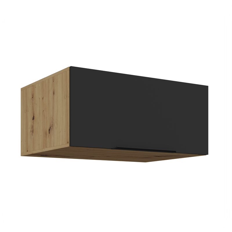 Kuchyňská skříňka ARIA 80 NAGU-36 1F 
korpus dub artisan, dvířka černá