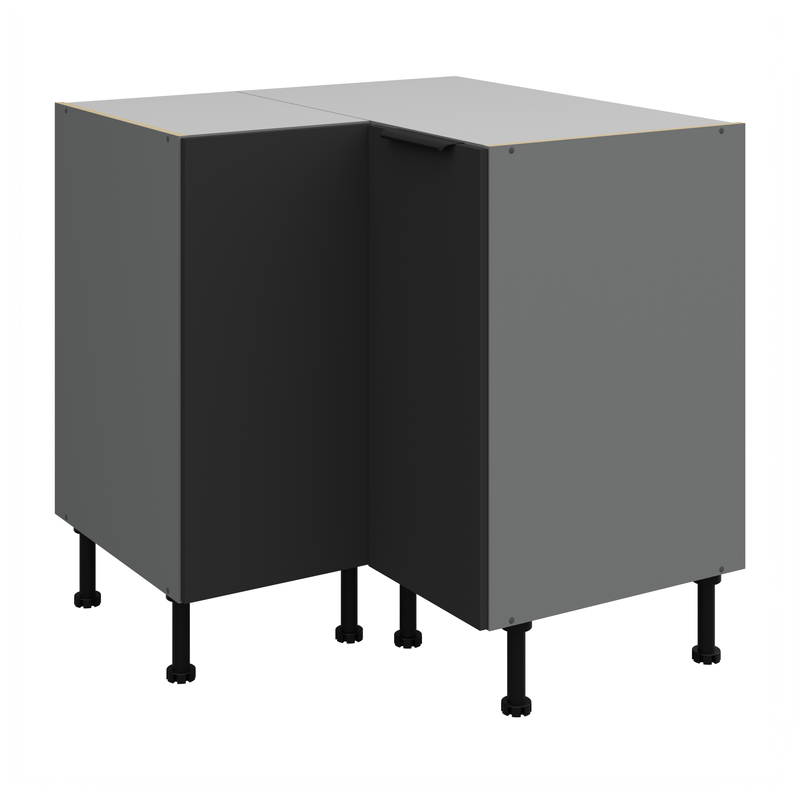Kuchyňská skříňka ARIA antracit 90x90 ND 2F BB / dvířka černá
