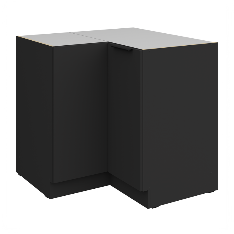 Kuchyňská skříňka ARIA  90x90 DN 2F BB korpus černá, dvířka černá