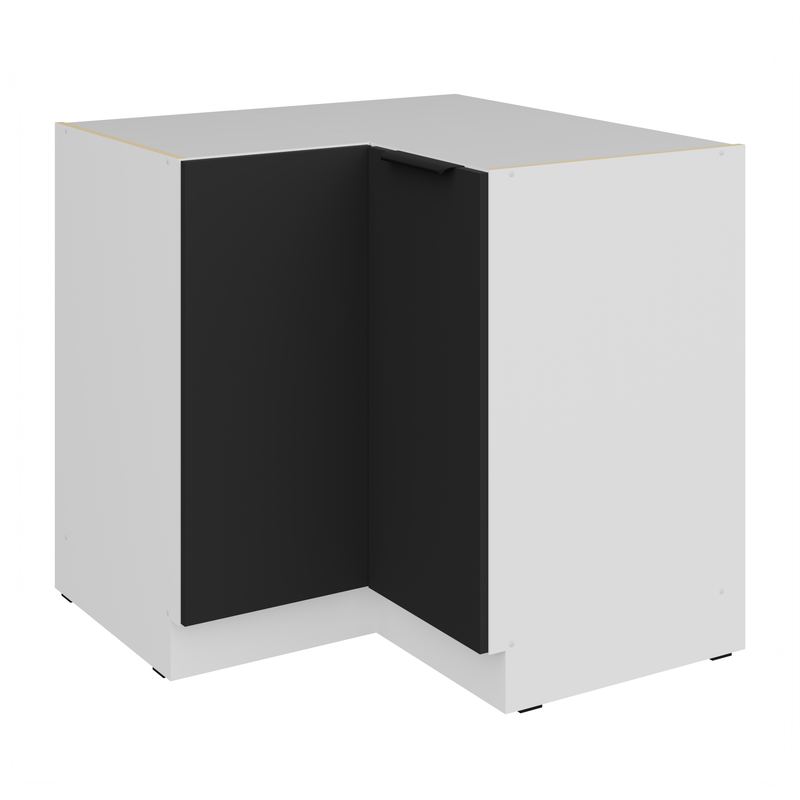 Kuchyňská skříňka ARIA  90x90 DN 2F BB korpus bílá, dvířka černá
