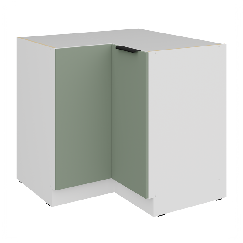 Kuchyňská skříňka ARIA  90x90 DN 2F BB korpus bílá, dvířka Aquamarine-SA