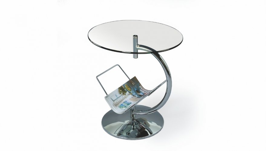 Konferenční stolek ALMA -  sklo / chromovaná ocel