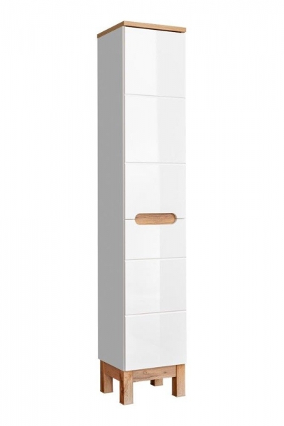 Koupelnová skříňka BALI bílá 804, vysoká s košem