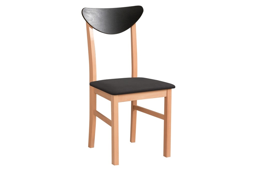 Jídelní židle LEO 2 dřevo: bílá, potahový materiál: látka, opěra