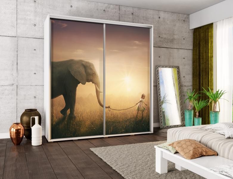 Skříň PENELOPA 205 slon dekor korpusu dub sonoma