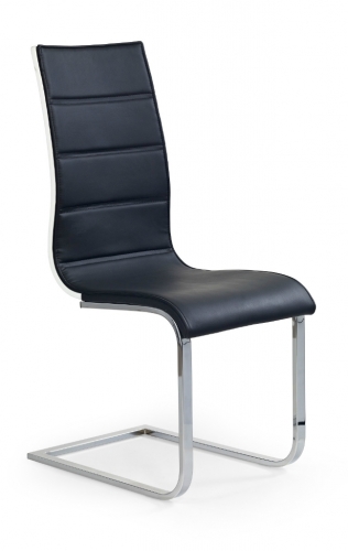 židle K104 černá eko-kůže/bílá