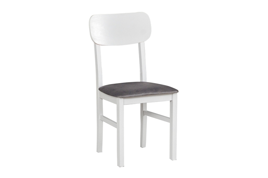 Jídelní židle LEO 3 dřevo: bílá, potahový materiál: látka s dopl