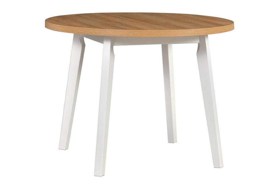 Jídelní stůl OSLO 3 deska stolu bílá, podstava stolu buk, nohy s