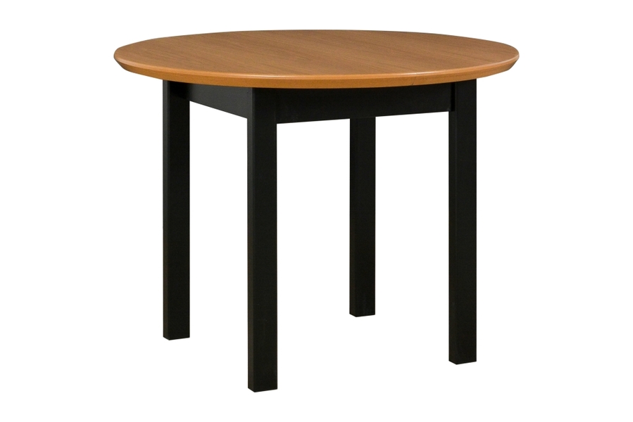Jídelní stůl POLI 1 deska stolu bílá, nohy stolu kaštan